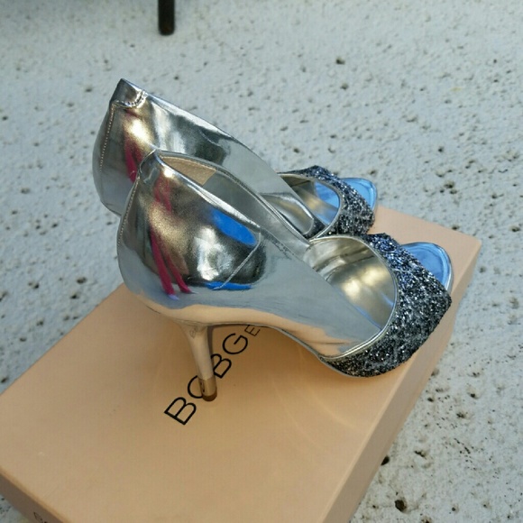 BCBG Silver Izzie Peep-toe pumps - Picture 2 of 3