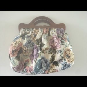 Floral Printed Tapestry Tote Bag