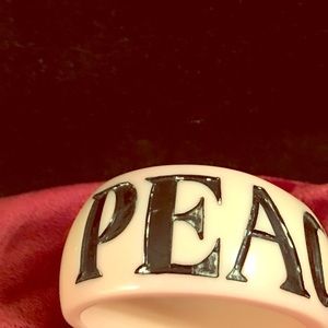 Pink bracket black PEACE