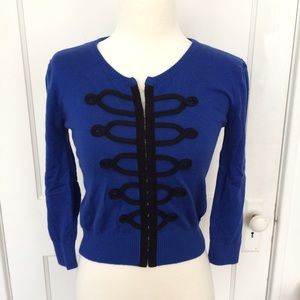 Mango Blue and Black Sweater