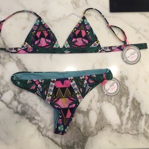 Mara Hoffman bikini. Reversible Brazilian bottom