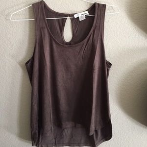 Brown suede tank