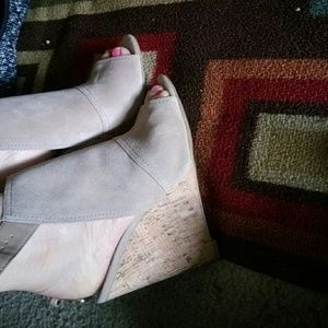 Nine West open toe ankle strap wedges