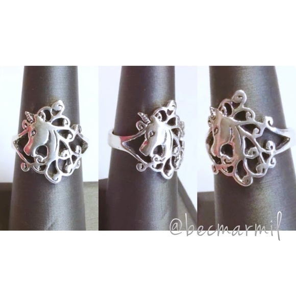 .925 Sterling Silver Jewelry - Unicorn Ring .925 Solid Sterling Silver 🦄