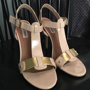 Nude & gold Steve Madden heels size 10