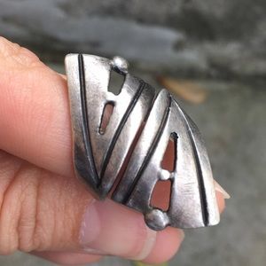 Vintage sterling silver TAXCO Mexico bypass ring