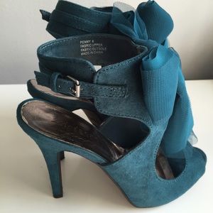 Blue Teal high heels
