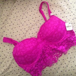 NWT Magenta Push-up Lace Bralette