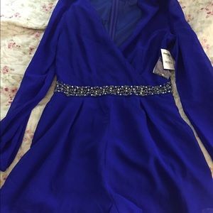 NWT Royal Blue Charlotte Russe Romper