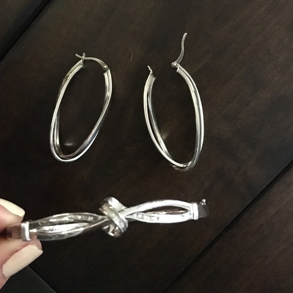 Sterling Silver necklace and earring set