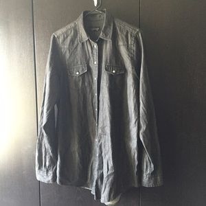 Black denim shirt