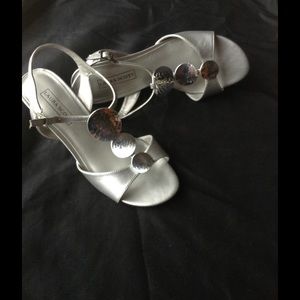 Silver Open Toe Shoes