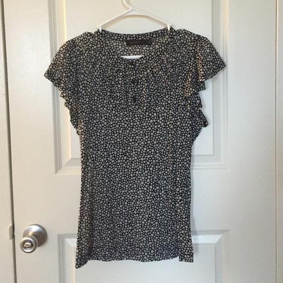 The Limited sheer Polk a dot top