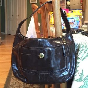 Dark Brown Patent Leather Hobo! BUNDLE!