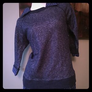 Layered sweater blouse