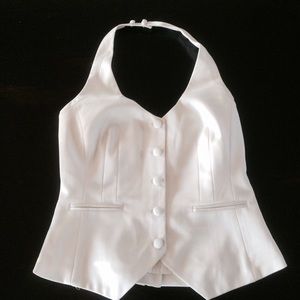 Cream Halter style Vest.