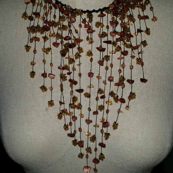 Beautiful Beaded Cascade Necklace