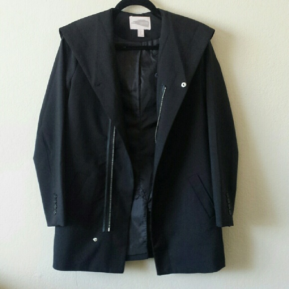 Black Oversized Suit Jacket w/ Hood