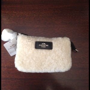 Shearling Nolita 15 white and black Coach clutch