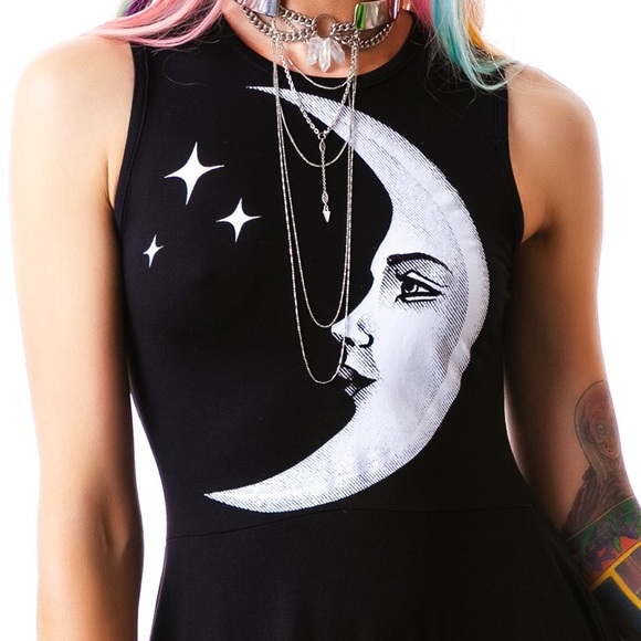 SOLD Moon & Star Skater Dress - Picture 2 of 3