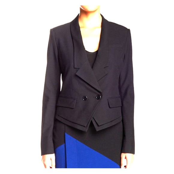 BCBG black tuxedo inspired jacket