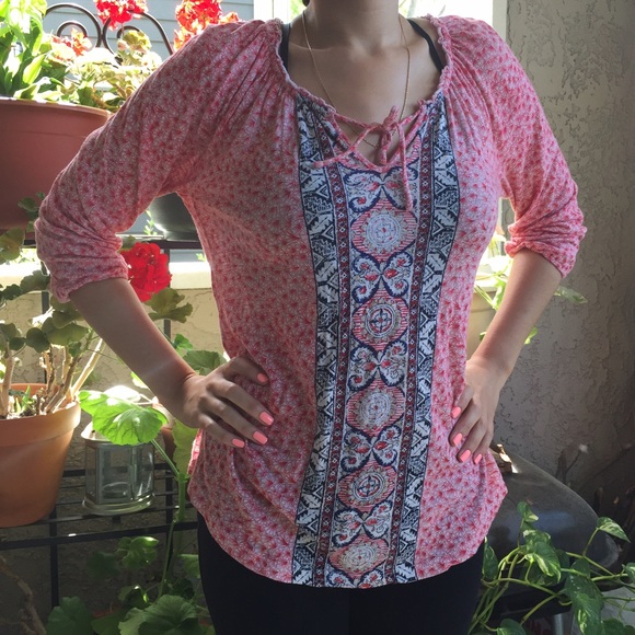 Lucky brand pink blouse