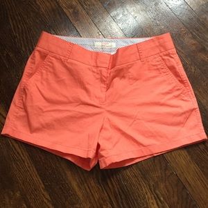 NWT J Crew neon orange size 8 chino shorts