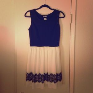 Black and white cocktail dress