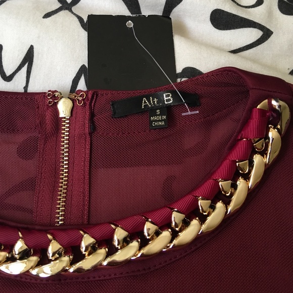 NWT Burgundy dress - Picture 2 of 3