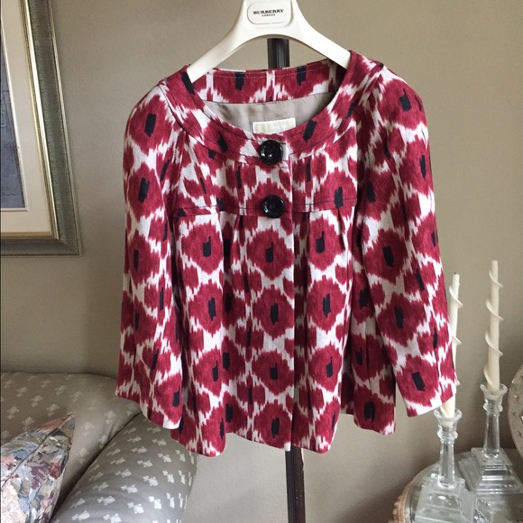 Michael Kors lined jacket Linen swing crop style