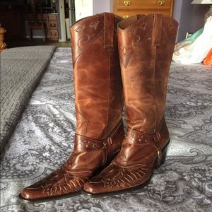 Mia leather cowboy boots