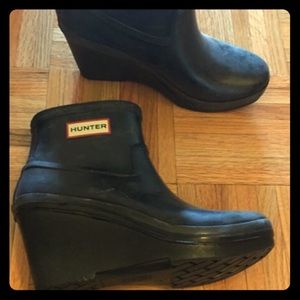 Hunter Aston Wedge Rainboots, size 7
