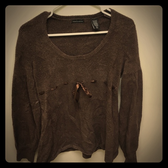 Metallic brown sweater