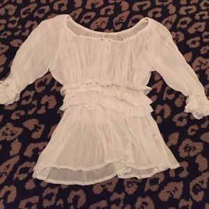 Boston Proper white blouse size small
