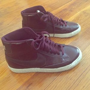 Nike High Tops faux snakeskin