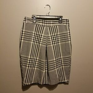 The Limited Black and White Plaid pencil skirt S