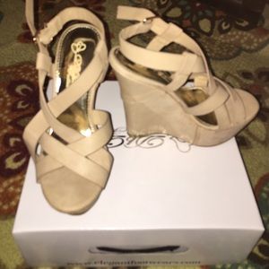 Nude wedges perfect for spring