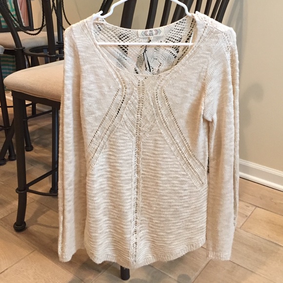 Patterned cream sweater, never worn!