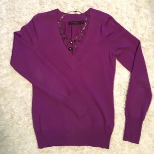 The Limited Purple Sweater