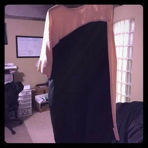 BCBG Max Azria color block one sleeve dress