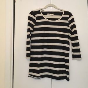 Madewell black and white striped tee