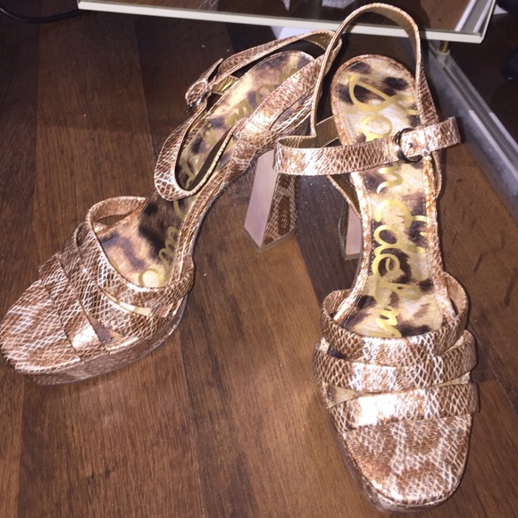 High Heels Platform Python Sam Edelman Snake Shoes - image 1