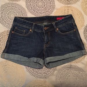 Dark denim Express shorts
