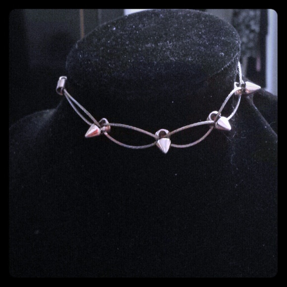 Silver stud choker