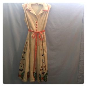 Cute butterfly cotton summer dress.