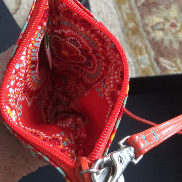 Vera Bradley sm  Frill "Paprika"  zip clutch w/ st - Picture 3 of 4