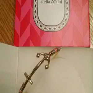 Anchor bracelet gold and multicolor