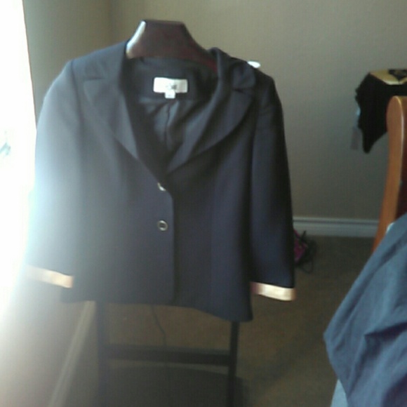 Suit with gold trim
