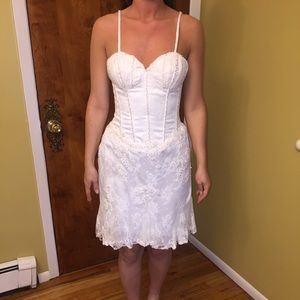 Feriani Couture ivory lace dress