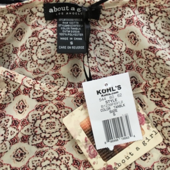 Small Tan and pink blouse - Picture 2 of 2